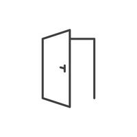 Open door icon vector