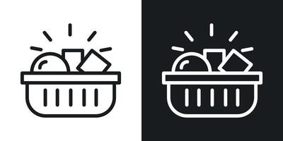 Grocery shopping icon vector