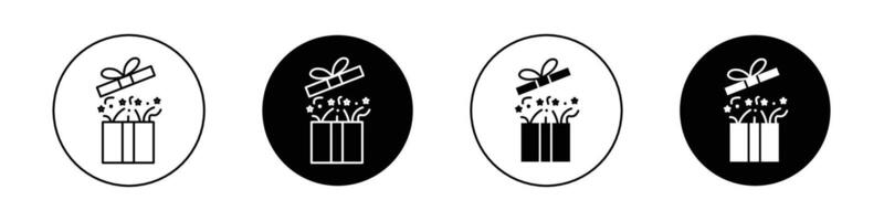 Open gift box icon vector