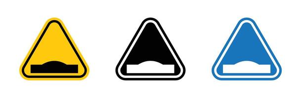 Caution speed Ramps sign vector