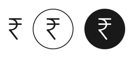 icono de rupia india vector