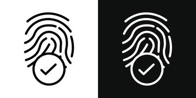 Biometric security icon vector