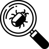 Bug glyph and line vector illustration