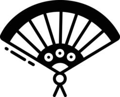 table fan retro glyph and line vector illustration