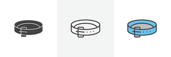 Pet collar icon vector