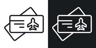 Air tickets icon vector