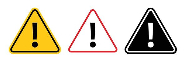 Warning attention sign vector