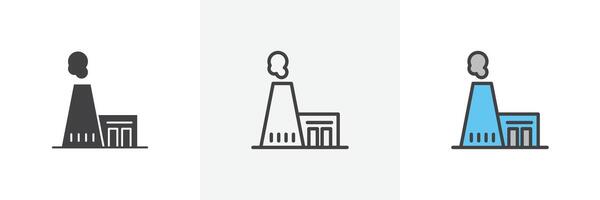 Heat power station icon vector