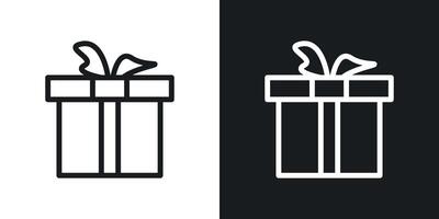 Present gift box icon vector