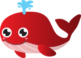 cute whale cartoon, sea animal png