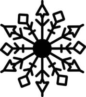 Snowflake glyph and line vector illustration