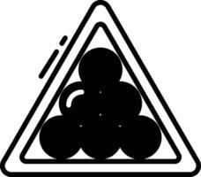 Billiards Set glyph and line vector illustration