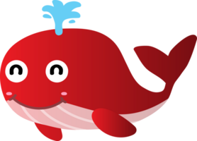 cute whale cartoon, sea animal png