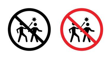 No fight sign vector