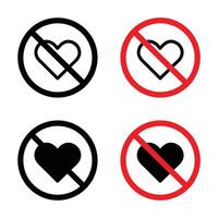 No love sign vector