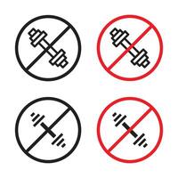 Forbidden barbell sign vector