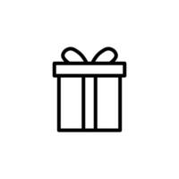 Present gift box icon vector