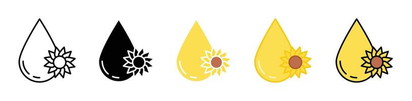 Sunflower oil icon vector