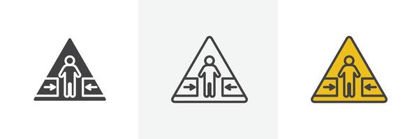 Risk of crushing warning sign vector