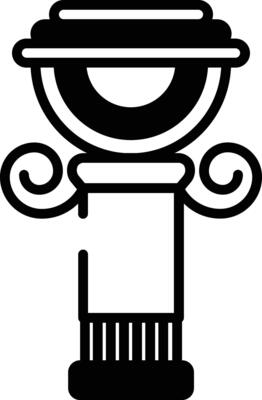 Sun pillar glyph and line vector illustration
