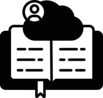 Cloud glyph and line vector illustration