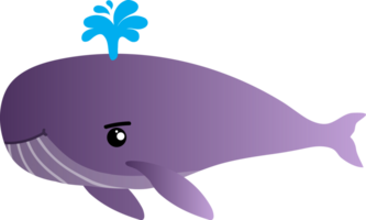 mignonne baleine dessin animé, mer animal png