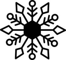 Snowflake glyph and line vector illustration