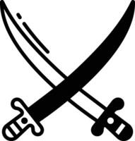 War Sword glyph and line vector illustration