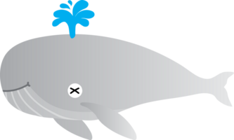 mignonne baleine dessin animé, mer animal png