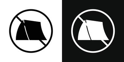 No camping  sign vector