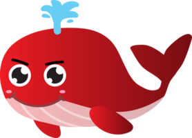 fofa baleia desenho animado, mar animal png