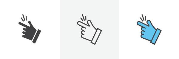 Finger snapping icon vector