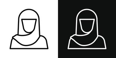 Muslim women icon vector