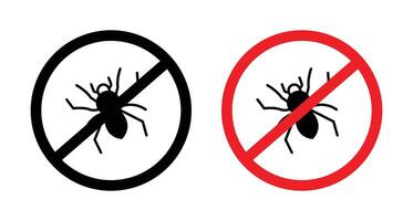 Mite in the prohibition sign vector