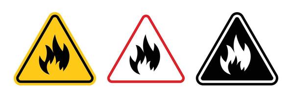 Fire warning sign vector