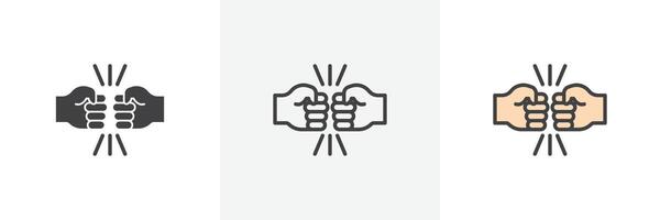 Fist bump icon vector