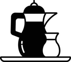 Jug glyph and line vector illustration