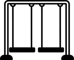 swings glyph and line vector illustration