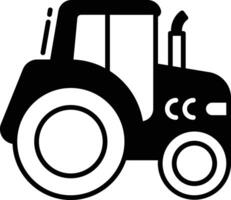 tractor glifo y línea vector ilustración