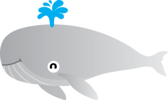 schattig walvis tekenfilm, zee dier png