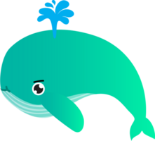 cute whale cartoon, sea animal png