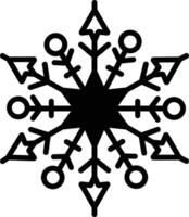 Snowflake glyph and line vector illustration