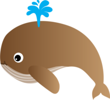 mignonne baleine dessin animé, mer animal png