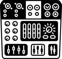 Audio Mixer  glyph and line vector illustration