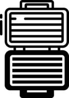 Sandwitch maker glyph and line vector illustration