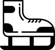 Skateboard glyph and line vector illustration