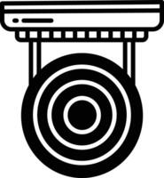 Gong  glyph and line vector illustration