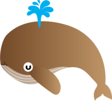 fofa baleia desenho animado, mar animal png