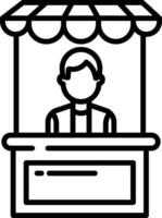 Man Stand outline vector illustration