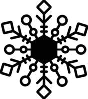 Snowflake glyph and line vector illustration